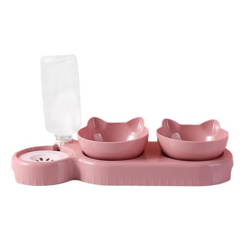 Futternapf für Haustiere, Polystyrol, Doppelnapf für Katzen, erhöht, Wasserflasche 500 ml, Schüsseln für Katzen, 15 ° geneigt, automatischer Wasserspender, 2 Stück Futternapf für Haustiere, Polystyrol, Doppelnapf für Katzen, erhöht, Wasserflasche 500 ml, Schüsseln für Katzen, 15 ° geneigt, automatischer Wasserspender, 2 Stück von Générique