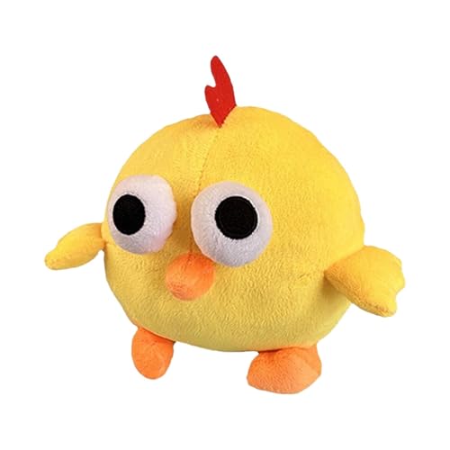 Générique Bouncing Dog Toy, wiederaufladbarer interaktiver Plüschball, 270 g, tragbar, Cartoon-Chicken Design mit Quietscher, Moving Game Toy für Puppies, kleine und mittelgroße Haustiere von Générique