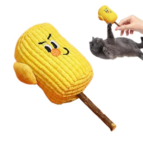 Générique Cat Teaser Toys, Corn COB Shape Catnip Toy for Cats, Plush Kitten Chew Stick for Cleaning Teeth, 5,91 x 2,36 x 2,76 Zoll Cat Kaugummi Spielzeug für Hunting and Chasing von Générique