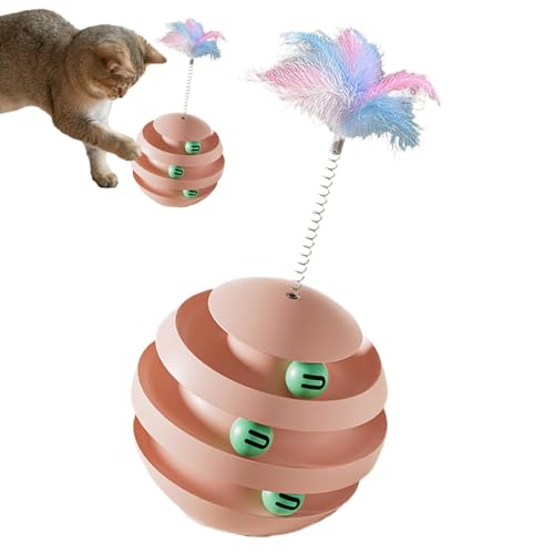 Générique Cat Track, Cat Ball Tower, Active Cat Toys, Fun Cats Turntable, Multi-Layer Roller Cats Toy Tower with Ball Tracks for Indoor and Outdoor Use Interactive Cats Toy von Générique