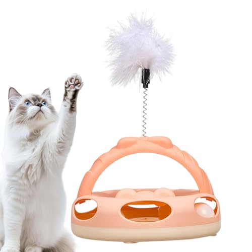 Générique Cat Track Toys, Turntable Kitten Ball Tower, Multifunctional Feather Cats 0,79 x 7,87 Zoll, Engaging and Fun, Kittens Interactive Toys for Indoor, Playtime, Cat von Générique