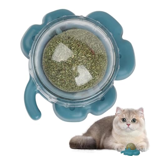 Générique Catnip Ball Lickable, Interactive Cat Chew Toy, Teeth Cleaning Kitten Treat, Rotating Self-Grooming, Catnip Ball for Chair Legs, Floors, Living Room (Abs) von Générique