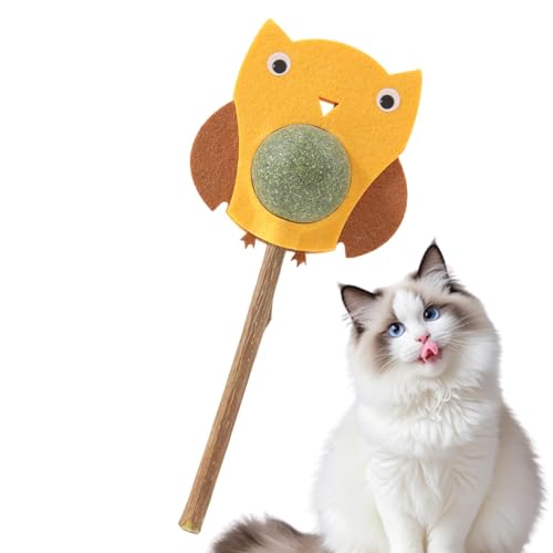 Générique Catnip Toys, Interactive Catnip Toys, Cartoon Owl Catnip Toys, Teeth Cleaning Catnip Balls, Increase Appetite Chew Toy, Healthy Natural Cat Toys, Catnip Toys for All Breeds von Générique