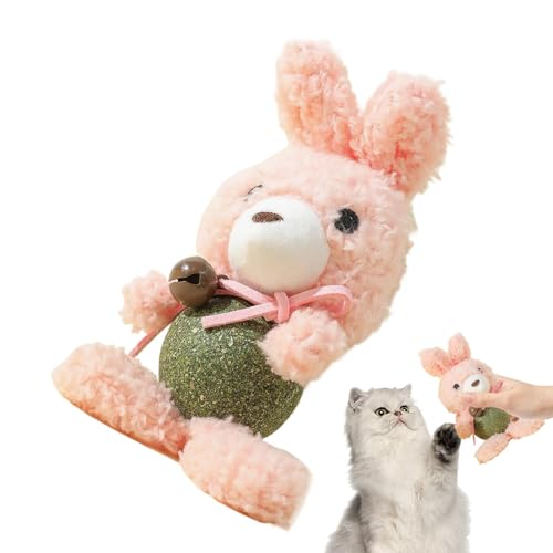 Générique Chew Toys für den Innenbereich von Katzen, lustiges Katzenspielzeug, Catnip Plüschspielzeug für Katzen, interaktives Katzenspielzeug mit Bell, Bunny Catnip Spielzeug mit Bell, Indoor Cat von Générique