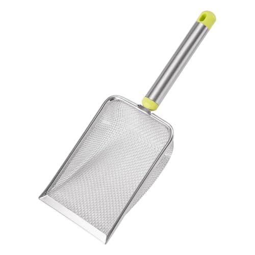 Générique Cleaning Tool Sand Scoop, ergonomischer Griff, tiefer Schaft, Edelstahl, robust, für Katzen, große Behälter, Haustierbedarf, 29,9 x 3,94 x 1,97 cm von Générique