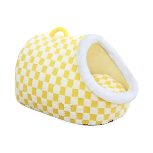 Générique Covered Pet Bed für Katzen und Hunde, rutschfestes Hundebett, gemütliches Haustierbett, weiches Fuzzy Cat Bed, Slipper für kleine Pets, Indoor Pet Bed für Katzen, gemütliches Bett für Hunde von Générique