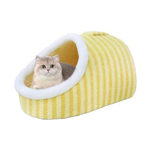 Générique Covered Pet Bed für Katzen und Hunde, rutschfestes Hundebett, gemütliches Haustierbett, weiches Fuzzy Cat Bed, Slipper für kleine Pets, Indoor Pet Bed für Katzen, gemütliches Bett für Hunde von Générique