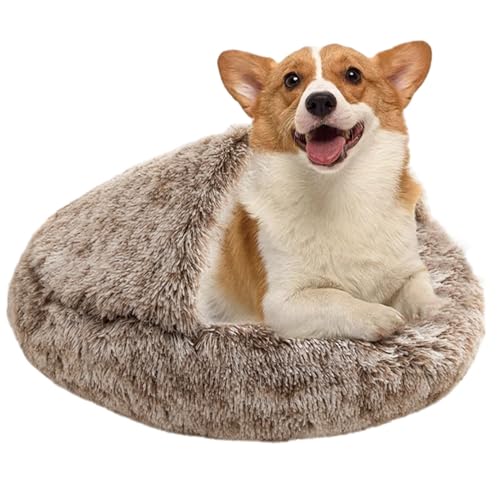 Générique Cozy Cat Bed, Hooded Pet Bed, Plush Cat Kennel, Indoor Cat Shelter, Warm Cat Bed, Soft Pet Bed, Shell Cat Bed, Comfortable Cat Bed, Cat Hideaway Bed, Feline Sleeping Pod für Katzen und Hunde von Générique