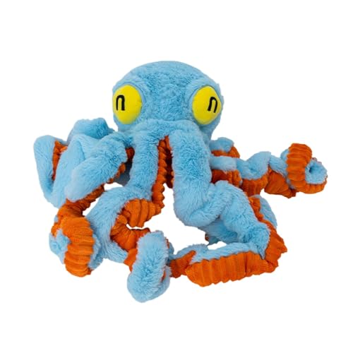 Générique Cuddly Dog Squeak Toys, Sturdy Octopus Squeaky Chew Teething Plush, Interactive Puppy Kaugummi, Interactive Soft Pet Supplies for Small, Medium & Large Breeds, 700 g von Générique