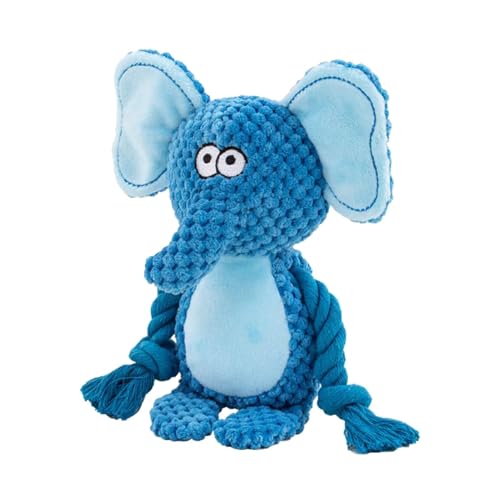 Générique Dog Squeaky Toy, Cartoon Rope Doll, 24 x 24 cm, interaktives Kauspielzeug, kreatives Haustierspielzeug, Hundepuppen für Puppies, Fun Chewer Accessory Fox, Elefant, Frog Designs von Générique