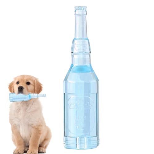 Générique Dog Toy Bottle, interaktive schwimmende Squeak Toy, 7,87 x 2,16 Zoll Teething Tennis Bottle mit Ball innen, Pet Supplies für kleine und mittelgroße Hunde, Käufer, Spielzeit von Générique