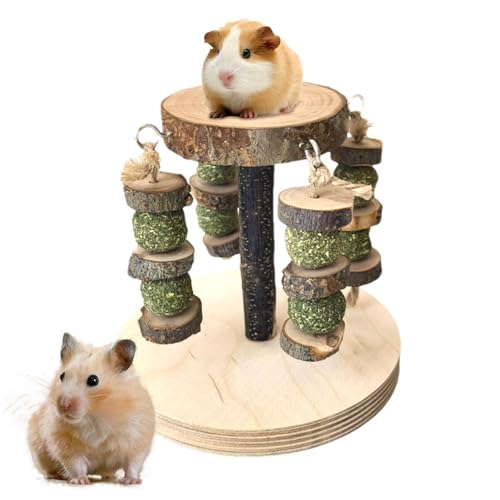 Générique Dwarf Hamsterspielzeug, stabiles Holz, Hamsterkäfig, multifunktional, Kaninchen, Kauspielzeug, Hamster, Kauspielzeug, Hamsterkäfig, Zubehör, kleines Tier-Kauspielzeug von Générique