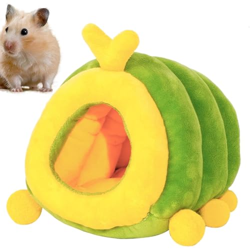 Générique Hamsterhaus, Winter, kleines Hamsterbett | warmes Bett für Hamster, Chenille, Schlafnest aus Baumwolle, waschbar, Zubehör für Hamster, Chinchilla und Meerschweinchen von Générique