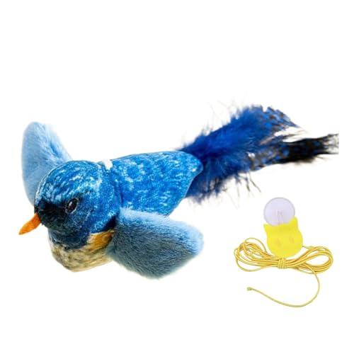 Générique Interaktives Vogel-Katzenspielzeug, Chirping Bird Cat Toy, Realistisches Tweeting Touch-aktiviertes Kittenspielzeug, Übung und Anreicherung, süßes Katzenspielzeug, 13,1 x 2,76 x 2,76 cm, von Générique