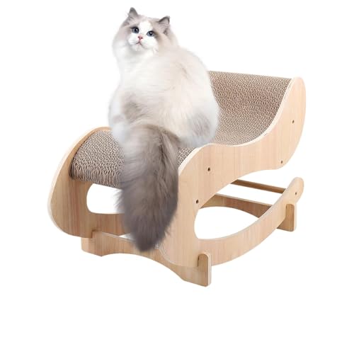 Générique Katzenbett, Katzenbett, Kratzbett, Katzenbett, Katzenbett, Korrugated Paper Rocking Beds und Indoor Cats Kratzerhaut für große Katzen, große Katzen, große Rocker, Fleisch von Générique