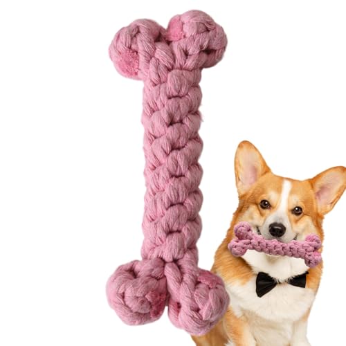 Générique Kaugummi für Hunde, Baumwollbone Shape Kaugummi für Hunde, Haustier-Reinigung und Biting-Spielzeug 15,5 cm, langlebig und sicher für Hunde, Hundefutter und orale Gesundheit von Générique