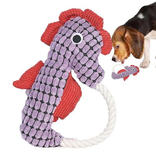 Générique No Stuffing Dog Toys, Sea Animal Squeaker Plush, Interactive Training Toy with Crinkle Paper and Cotton Rope, Long Lasting Play Toy for Kauging, Tugging, 7,48 x 9,84 Zoll von Générique