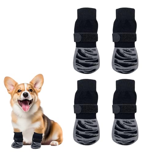 Générique Non-slip Dog Socks, Dog Paw Protector, Breathable Puppy Shoes, Outdoor Dog Socks, Dog Shoes Booties, Dog Shoes and Booties for Protecting Paws with Anti-Slip Breathable Design von Générique