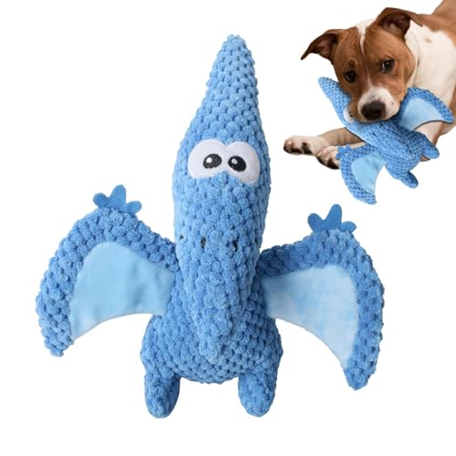 Générique Pet Squeaky Plüsch-Spielzeug, Stoff, Tough Dinosaurier, Plüschtier, 20,6 x 3,5 cm, gefüllter Dinosaurier für Aggressive Chewers, weiches Puppy Chew Plaything für Teething und Boredom Relief von Générique