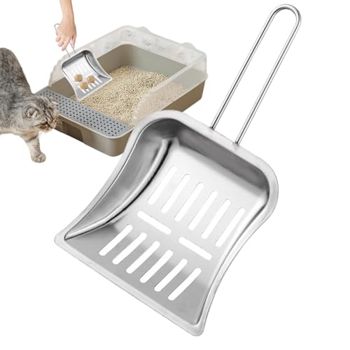 Générique Poop Scooper, Edelstahl, Cat Litter, Dog Pan. High Strength. Metal Scooper. Litter BoxMetal Scooper, Dishwasher Safe for Cat Litter Box Dog Food Pan Bird Cage von Générique