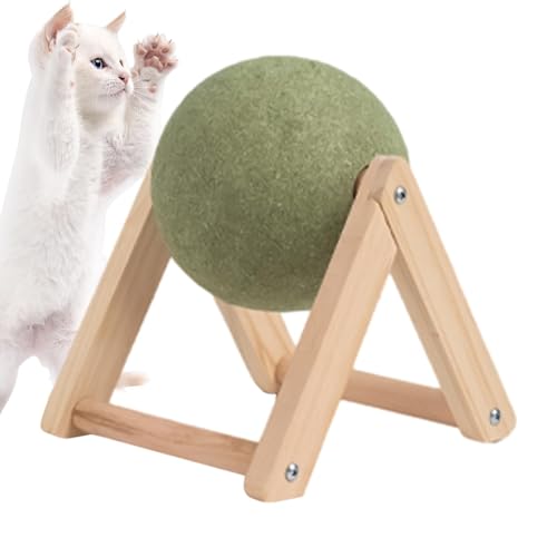 Générique Silvervine Katzenspielzeug für Kätzchen, organisch, drehbar, essbar, Kauspielzeug mit Rollkugeln, für die Wand, Leckkugeln, zum Reinigen von Katzen von Générique