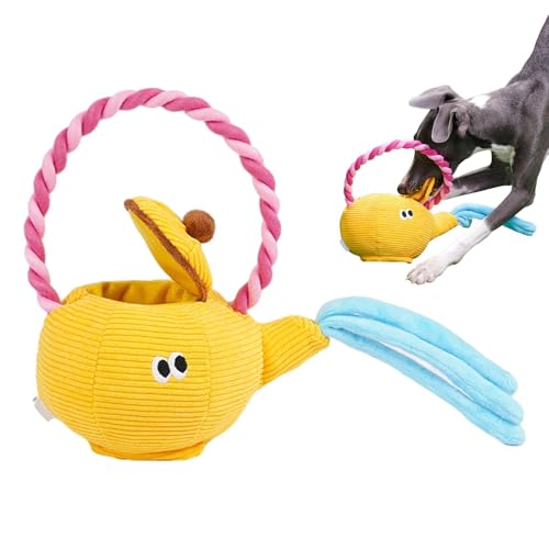 Générique Teapot Shape Dog Toy, Plüschtier, interaktives Hundespielzeug, weiches Hundespielzeug, niedliches Plüsch-Spielzeug für kleine, mittelgroße und große Hunde, interaktives Haustierspielzeug für von Générique