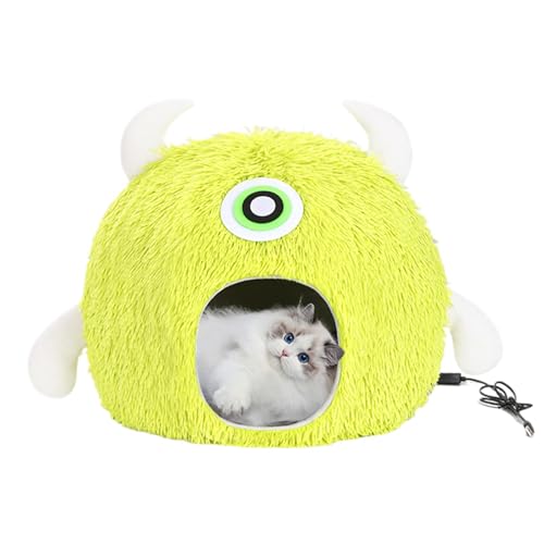 Générique USB Heated Cat Bed, Warming Pet Bed, Adjustable Temp and Timer, Adjustable Cat Nest for Winter, Comfortable Cat House for Small Pets Up to 7.5kg, Cozy Heated Cat Nest for Indoor Use von Générique