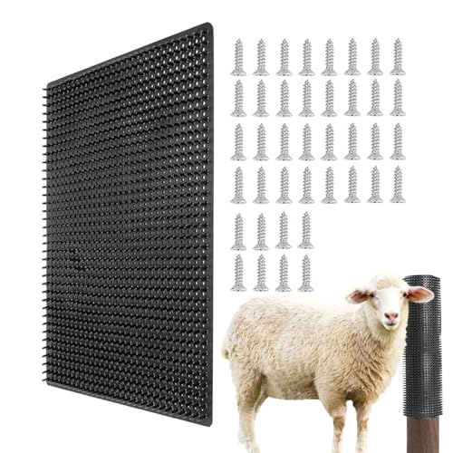 Goat Scratching Post, Itch Relief Mat for Farmtiere, wiederverwendbar, sicheres Grooming Board für Horsen, Cows, Goats und Livestock Relief und Grooming Needs 36 cm von Générique