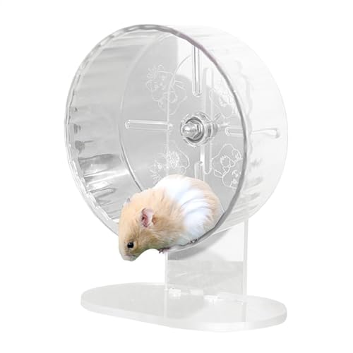 Hamster, transparent, Trainingsspinner, Laufrad, 7,09 Zoll, Silent & Height verstellbar, Hamster-Zubehör, Gerbil Spielzeug für Hedgehog, kleine Tiere, Pet Supplies von Générique