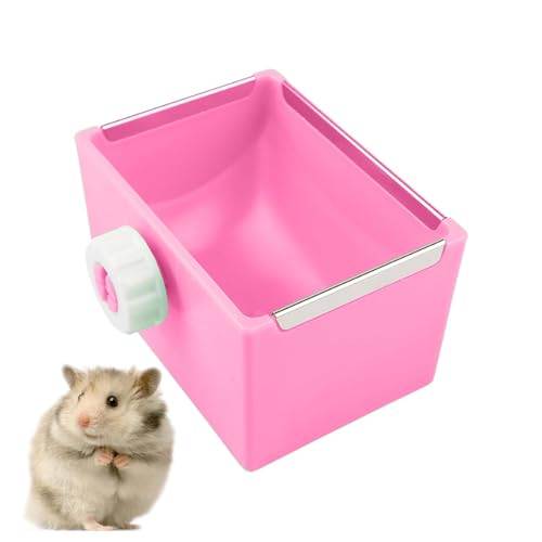 Hamster Food Bowl, Pet Meal Dispenser, fixierbarer Wasserbehälter, Hamster-Käfig für Hedgehog, Bunny, and Animals, Easy to Attach and Clean, 2,95 x 2,56 x 4,13 Zoll von Générique