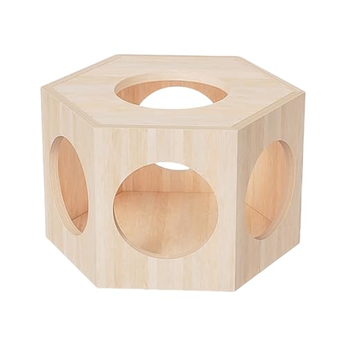 Hamster Hide Out | Haus aus Holz für Hamster, Käfigzubehör für kleine Tiere, Dekoration für Labyrinth, Rennmäuse, Mäuse, Chinchillas, Meerschweinchen Hamster Hide Out | Haus aus Holz für Hamster, Käfigzubehör für kleine Tiere, Dekoration für Labyrinth, Rennmäuse, Mäuse, Chinchillas, Meerschweinchen von Générique