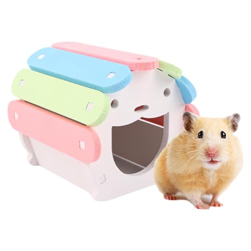 Hamster House – Kühlbox aus für Kleintiere und Spielhöhle | Bequemes Nest für Rennmäuse, Mäuse, Igel, Meerschweinchen, gemütliches Rückzugsbett, sicherer Lebensraum für Haustiere von Générique