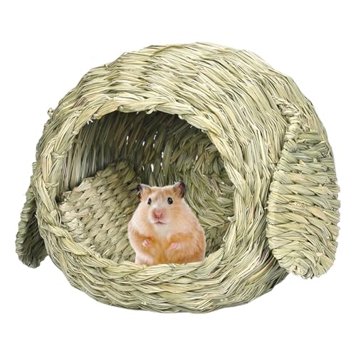 Handgefertigte Hasenhütte, natürliches Grass-Spielhaus, Guinea Pig Hut, , gemütlich, Kaninchen, umweltfreundlich, Tierhaus, Gras, 1-3 cm Unterschied in Größe von Générique