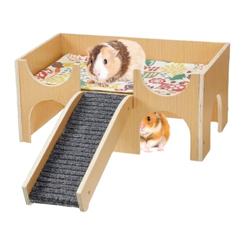Haus Gerbil | Gerbil Haus aus Holz | Innovatives Versteck für Haustiere mit 2 Schichten mit Treppen für die Übungsaktivität von Hamster Guinea Hamster Guinea Hamster Guinea Haus Gerbil | Gerbil Haus aus Holz | Innovatives Versteck für Haustiere mit 2 Schichten mit Treppen für die Übungsaktivität von Hamster Guinea Hamster Guinea Hamster Guinea von Générique