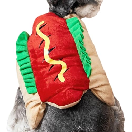 Haustier-Kostüm, lustiges Cosplay-Hunde-Outfit mit Burger-Design, niedlicher Food Dog Coat, Cosplay, Zubehör, multifunktional, Hundekostüm für Foto-Requisiten, Themenbereiche für Hunde von Générique