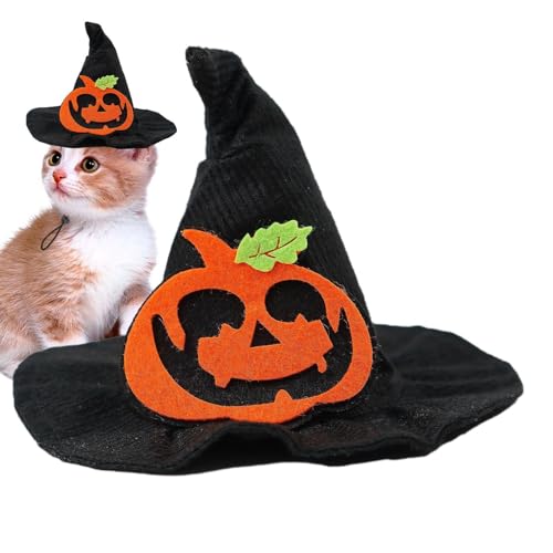 Hexenhut für Hunde, Halloween, Hexenhut für Katzenkostüm, gruseliger Kürbishut für Katzen, Fledermaus-Design, gruseliger Kürbishut, Conceptio von Générique