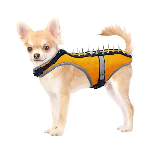 Hunde-Weste mit Spitzen, Weste mit Spitzen zum Schutz von kleinen Hunden, Welpengeschirr – reflektierend Coyote Gile Spishes Dog Harness für Ihr Haustier vor Angriffen von Générique