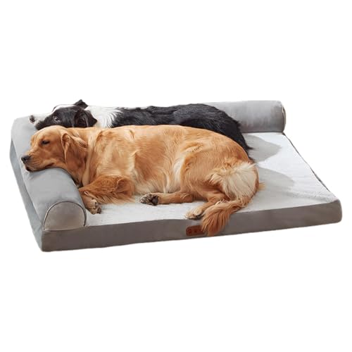 Hundebett – Schaumstoff-Unterstützung für Haustiere | Großes waschbares Sofa für große Haustiere, beruhigendes Welpenbett mit Seiten, Welpenbett mit abnehmbaren Nackenrollen Hundebett – Schaumstoff-Unterstützung für Haustiere | Großes waschbares Sofa für große Haustiere, beruhigendes Welpenbett mit Seiten, Welpenbett mit abnehmbaren Nackenrollen von Générique