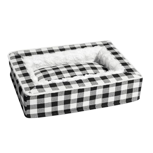 Hundebett für mittelgroße Hunde, große Hunde, waschbar, Tartan Dog Couch | abnehmbare Hundebetten, Zubehör für Hunde, Hunde, Katzen, klein, mittel von Générique