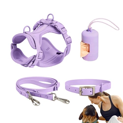 Hundegeschirr-Set – Blei-Set für Katzengeschirr | Hundeleassh-Geschirr | verstellbar aus PVC, modisch, Weste für Haustiere, mühelos mit Blei, Coll Hundegeschirr-Set – Blei-Set für Katzengeschirr | Hundeleassh-Geschirr | verstellbar aus PVC, modisch, Weste für Haustiere, mühelos mit Blei, Coll von Générique