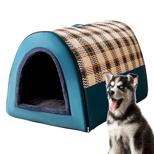 Hundehaus für den Innenbereich, mit hoher elastischer Polsterung, faltbar, warm, für Katzen & Hunde | weich, gemütliches Bett für kleine Hunde, Größe M, große Pets | Winter Sleeping Nest für Katzen & von Générique