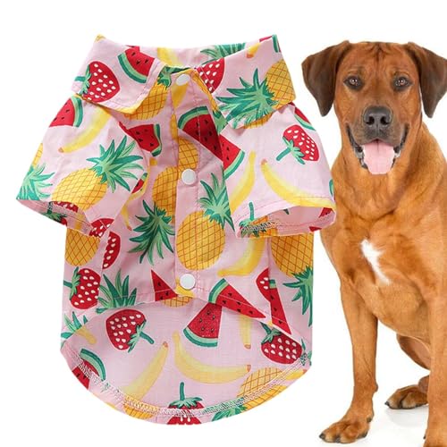 Hundehemd mit Früchten, Sommerkleidung für Haustiere, atmungsaktives T-Shirt für Haustiere – Kleidung für Hunde, bedruckt mit Früchten, Kleidung für Welpen, T-Shirt für Haustiere von Générique