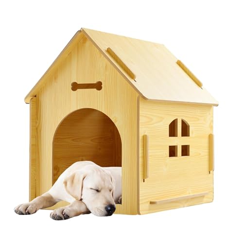 Hundehütte aus Holz, wetterfester Zwinger, Außenstall für Hunde, Pflegeheim für Haustiere, bestes Haus für Hunde aus Holz, Katzenhaus von Générique