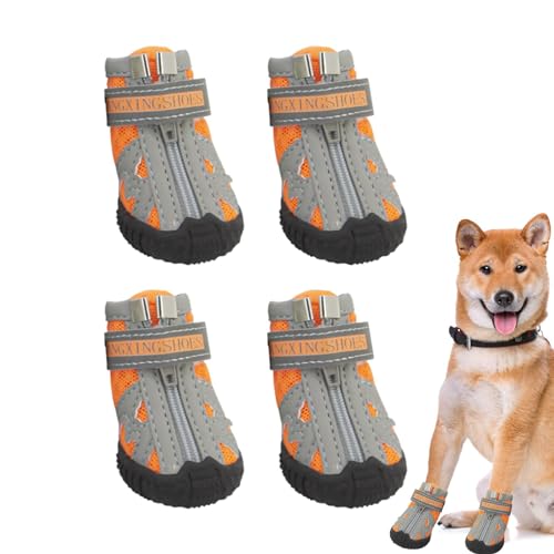 Hundeschuhe aus Mesh - Hundeschuhe im Freien | 4-teilige Hundestiefel mit robuster Gummisohle | 5 Größen von Hundeschuhen verhindern das Verrutschen | Kalk Hundeschuhe aus Mesh - Hundeschuhe im Freien | 4-teilige Hundestiefel mit robuster Gummisohle | 5 Größen von Hundeschuhen verhindern das Verrutschen | Kalk von Générique