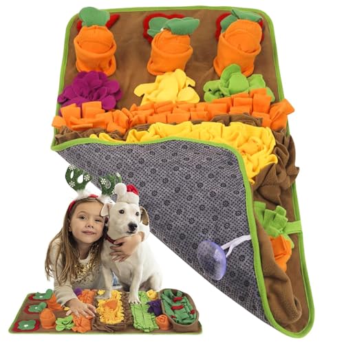 Interaktives Feeding-Spielzeug, Hundespielzeug, Hundefuttermatte, interaktives Lernspielzeug, groß 30,71 x 18,9 Zoll Dog Food Matte, Sniff Puzzle-Spielzeug zur Förderung der gesunden Foraging Behavior von Générique