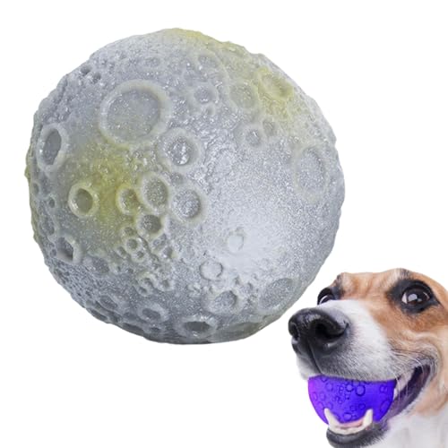 Interaktives Hundespielzeug, rollender Ball für Hunde, Hüpfball für Hunde | Elastische Anreicherung mit Mondmuster beleuchtet die Haustierbedarf, Mundpflege von Générique