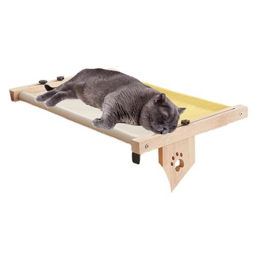 Katzenbett mit gepolstertem Cover, Holzkatzenstange, verstellbares Katzenbett, Katzenbett, Katzenbett, Katzenbett, Climbing Seat, bequemer Katzenhammock, Fensterkatze, Hammock Seat, Katzen, von Générique