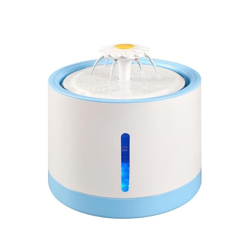 Katzenfuntain, 2 l, automatische Haustier-Wasserschale mit LED-Wasserfenster, Haustier-Trinkschale für Katzen, Hunde, Quiet Auto Watering Dish für mehrere Haustiere von Générique