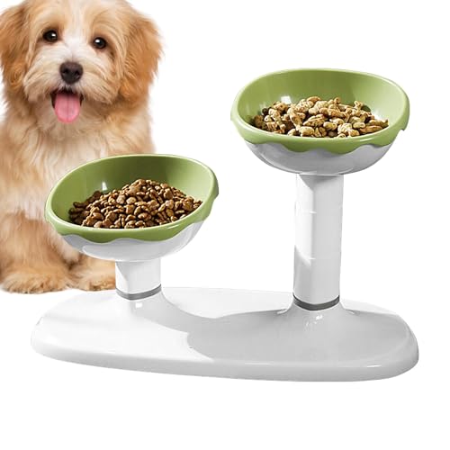 Katzenfuttermittel für Futter und Wasser, höhenverstellbar, große Kapazität, Katzenfutter, 6,89 Zoll Wasserspender Set für Hunde und Katzen, ergonomische Feeding-Lösung von Générique