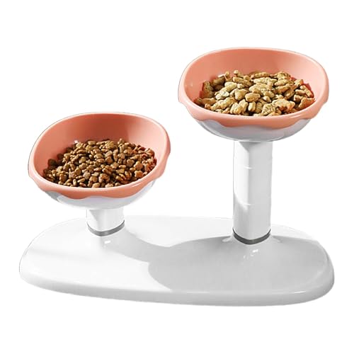 Katzenfuttermittel für Futter und Wasser, höhenverstellbar, große Kapazität, Katzenfutter, 6,89 Zoll Wasserspender Set für Hunde und Katzen, ergonomische Feeding-Lösung von Générique